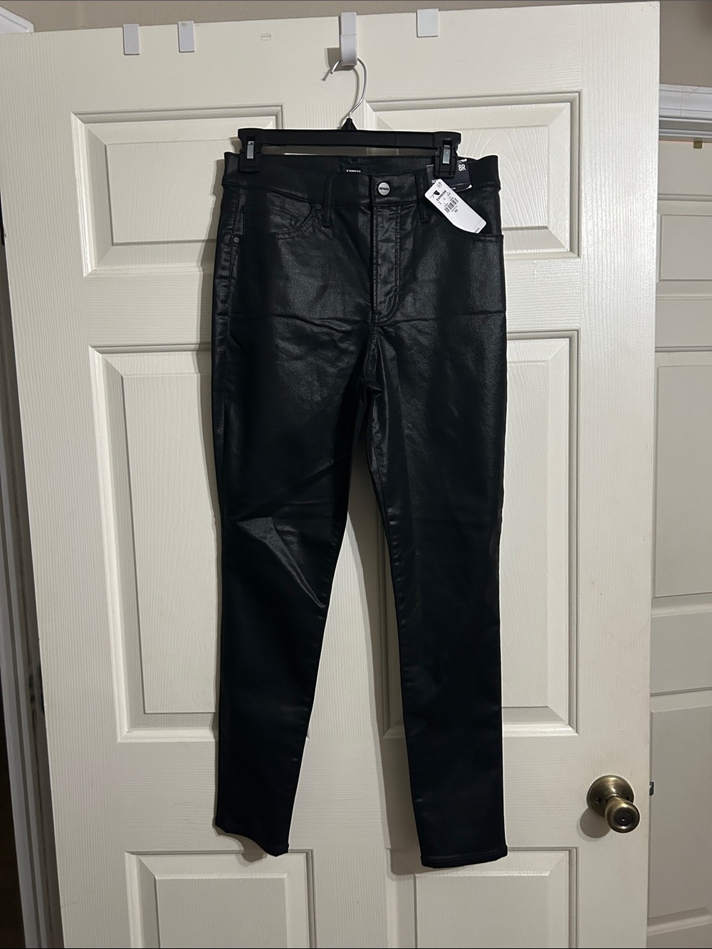 Black Faux Leather Skinny Pants